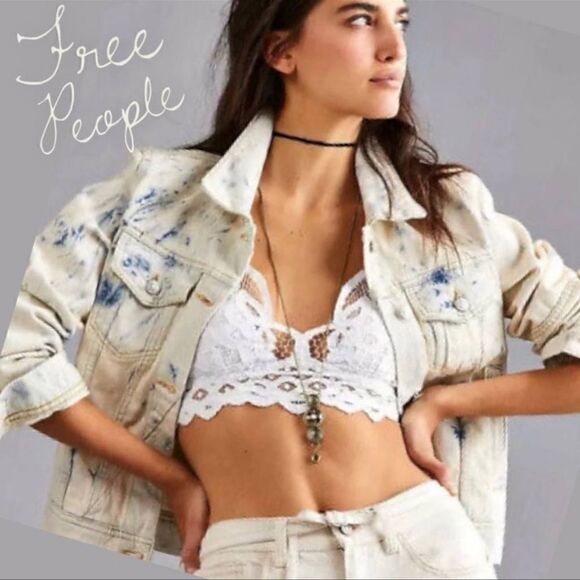 NWT FREE People denim jacket M - Picture 2 of 16